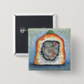 hamachipin vierkante button 5,1 cm (Voorkant /achterkant)