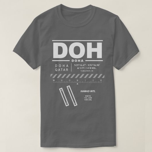 Hamad International Airport DOH T-Shrit T-shirt (Design voorkant)