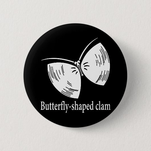 Hamaguri vlinder ronde button 5,7 cm (Voorkant)