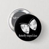 Hamaguri vlinder ronde button 5,7 cm (Voorkant /achterkant)