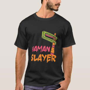 Haman Doder Happy Purim Grogger Joodse Koningin Es T-shirt