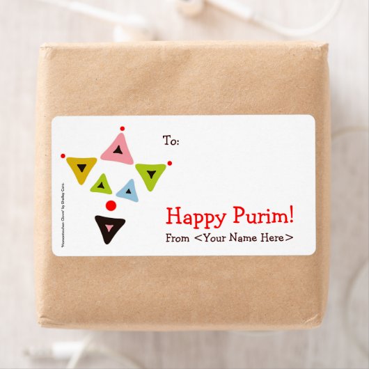 "Hamantaschen Clown" Mishloach Manot Labels (Insitu)