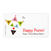 "Hamantaschen Clown" Mishloach Manot Labels (Voorkant)