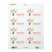 "Hamantaschen Clown" Mishloach Manot Labels (Full Sheet)