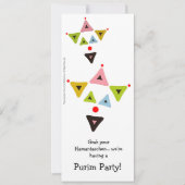 Hamantaschen Clowns Purim Party Invitation Kaart (Voorkant)