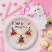 Hamantaschen Hamentash Hebrew Happy Purim Papieren Bordje (Feest)