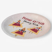 Hamantaschen Hamentash Hebrew Happy Purim Papieren Bordje (Gekanteld)