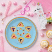 Hamantaschen Star Paper Bord voor Purim (Feest)