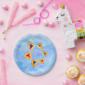 Hamantaschen Star Purim Party (Geen tekst) Papieren Bordje (Feest)