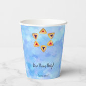Hamantaschen Star Purim Party Papieren Bekers (Achterkant)