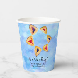 Hamantaschen Star Purim Party Papieren Bekers