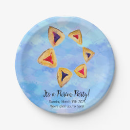 Hamantaschen Star Purim Party Papieren Bordje