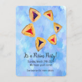 Hamantaschen Star Purim Party Uitnodigingsbijlage Informatiekaartje (Voorkant)