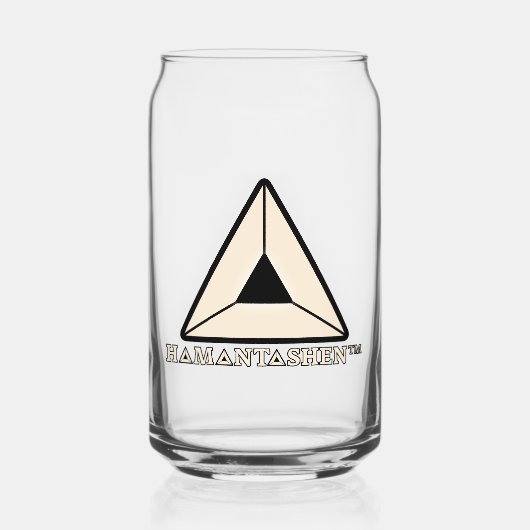 Hamantashen Can Glass Blikvorm Glas (Voorkant)