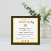 Hamantashen ster van David Purim uitnodiging (Staand voorkant)