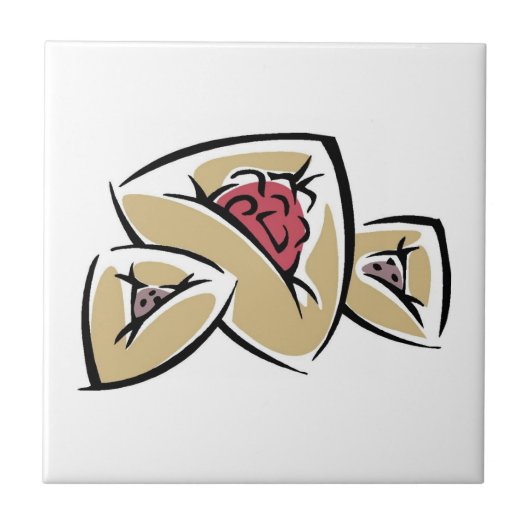 Hamantashen Tegeltje (Voorkant)