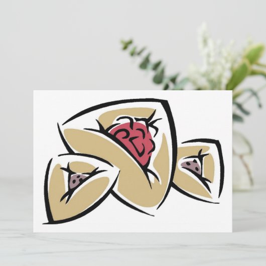 Hamantashen Uitnodiging (Staand voorkant)