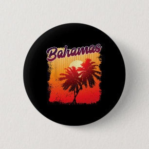 Hamas Souvenir Zonsondergang Palmboom Tropische Zo Ronde Button 5,7 Cm