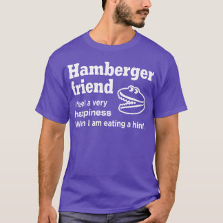 Hamberger Vriend Engels Slecht vertaald meisje T-shirt