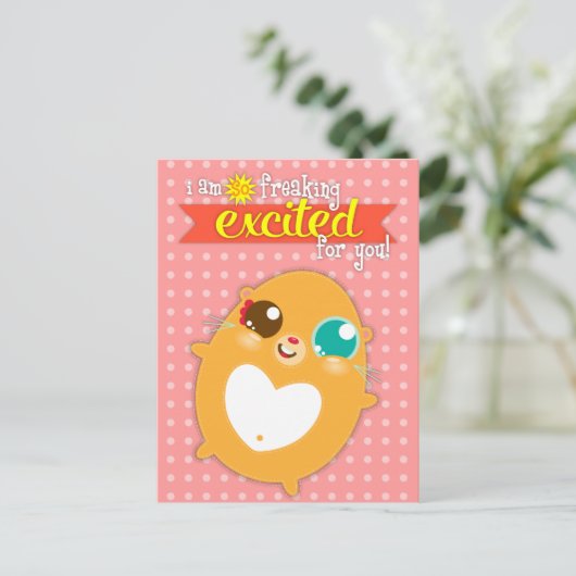 Hambiscuit - So Freaking Excited - Aangepast Brief Briefkaart (Staand voorkant)