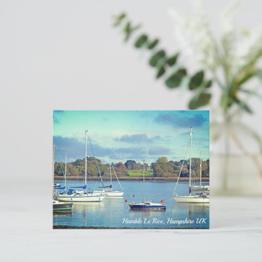 Hamble Le Rice Waters Edge Hampshire Briefkaart (Staand voorkant)
