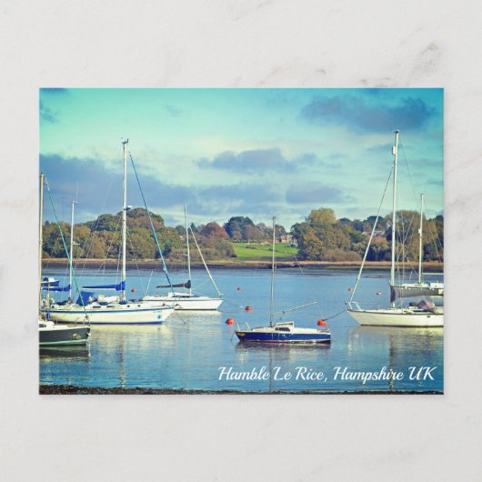 Hamble Le Rice Waters Edge Hampshire Briefkaart (Voorkant)