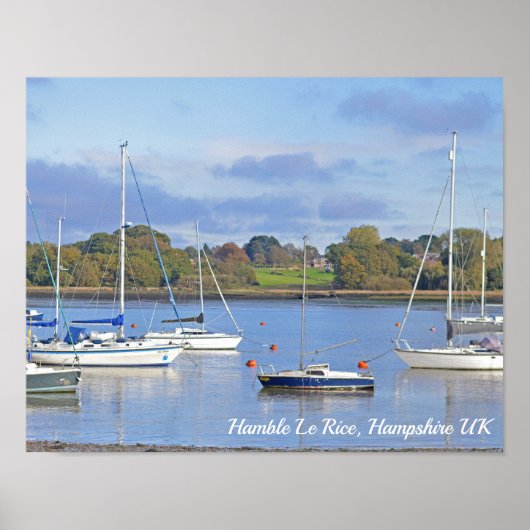 Hamble Le Rice Waters Edge Hampshire Poster (Voorkant)