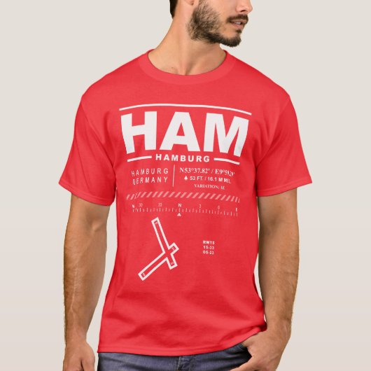 Hamburg Airport HAM T-shirt (Voorkant)