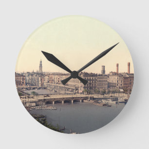 Hamburg Alsterarkaden Deutschland Alster Duitsland Ronde Klok