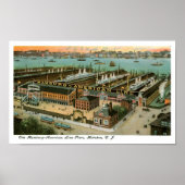 Hamburg America Line Piers Poster (Voorkant)