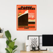 Hamburg-America Linie Poster (Thuiskantoor)