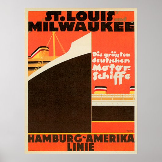 Hamburg-America Linie ~ Poster (Voorkant)