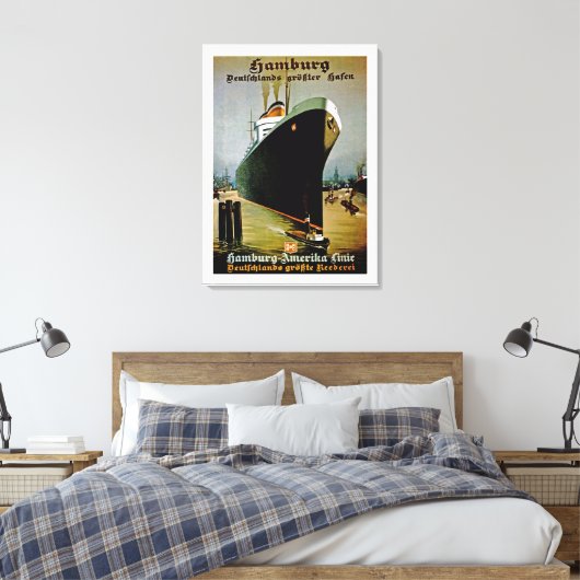 Hamburg-Amerika Canvas Afdruk (Insitu (Slaapkamer))