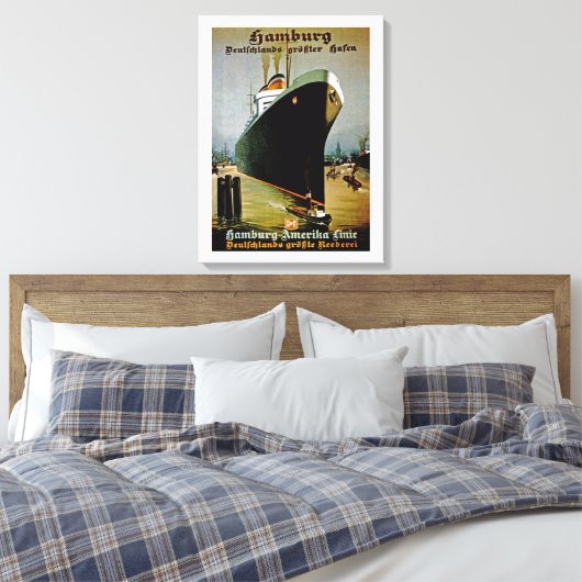 Hamburg-Amerika Canvas Afdruk (Insitu (Slaapkamer))