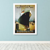 Hamburg-Amerika Canvas Afdruk (Insitu (Houten vloer))