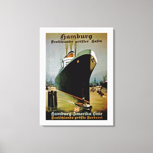 Hamburg-Amerika Canvas Afdruk (Voorkant)