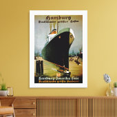 Hamburg-Amerika Canvas Afdruk (Insitu (Woonkamer))