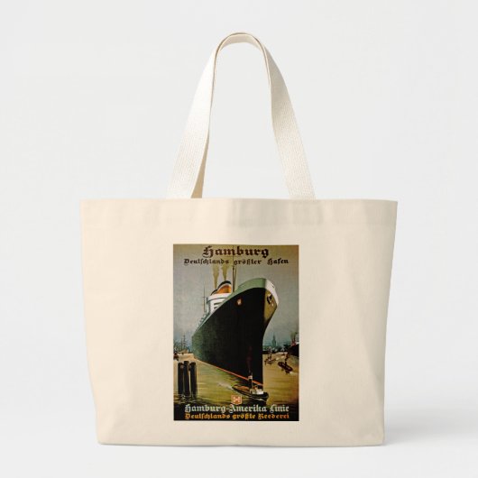 Hamburg-Amerika Grote Tote Bag (Voorkant)