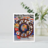  Hamburg Amerika in de wereld 1905 Briefkaart (Staand voorkant)