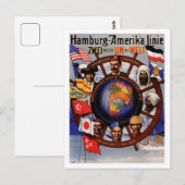  Hamburg Amerika in de wereld 1905 Briefkaart (Voorkant / Achterkant)