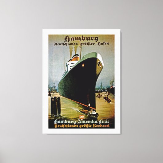 Hamburg-Amerika Line ~ L Canvas Afdruk (Voorkant)