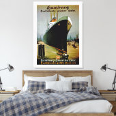 Hamburg-Amerika Line ~ L Canvas Afdruk (Insitu (Slaapkamer))