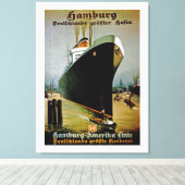 Hamburg-Amerika Line ~ L Canvas Afdruk (Insitu (Houten vloer))