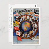 Hamburg Amerika Line Poster Briefkaart (Voorkant / Achterkant)