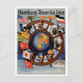 Hamburg Amerika Line Poster Briefkaart (Voorkant)