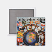 Hamburg Amerika Line Poster Magneet (Voorkant / Achterkant)