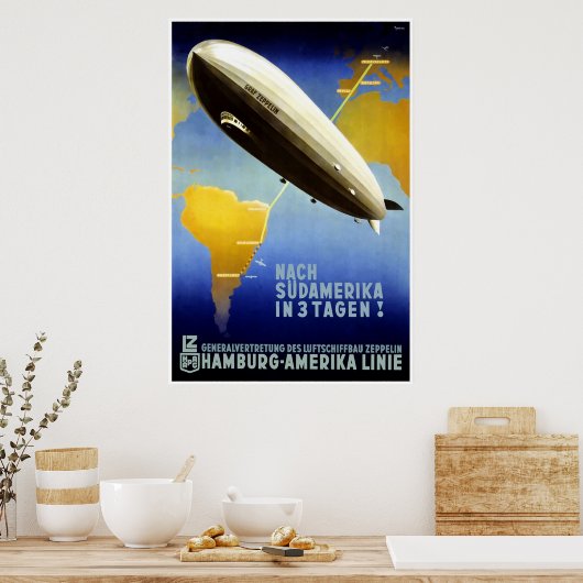 Hamburg Amerika Linie Hamburg America Line HAPAG Poster (Keuken)