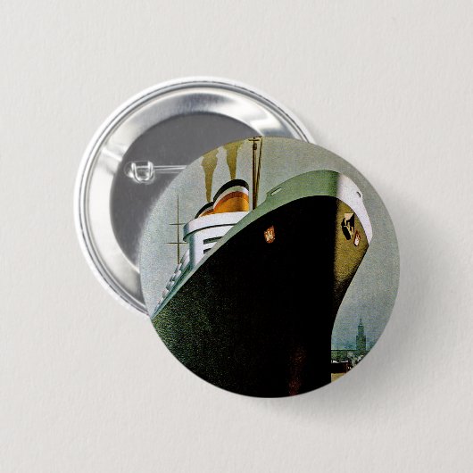 Hamburg-Amerika Ronde Button 5,7 Cm (Voorkant /achterkant)