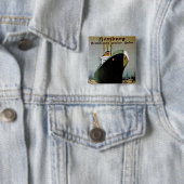 Hamburg-Amerika Vierkante Button 5,1 Cm (In situ)