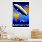 Hamburg-Amerikaans Poster voor Kunst Deco (Keuken)